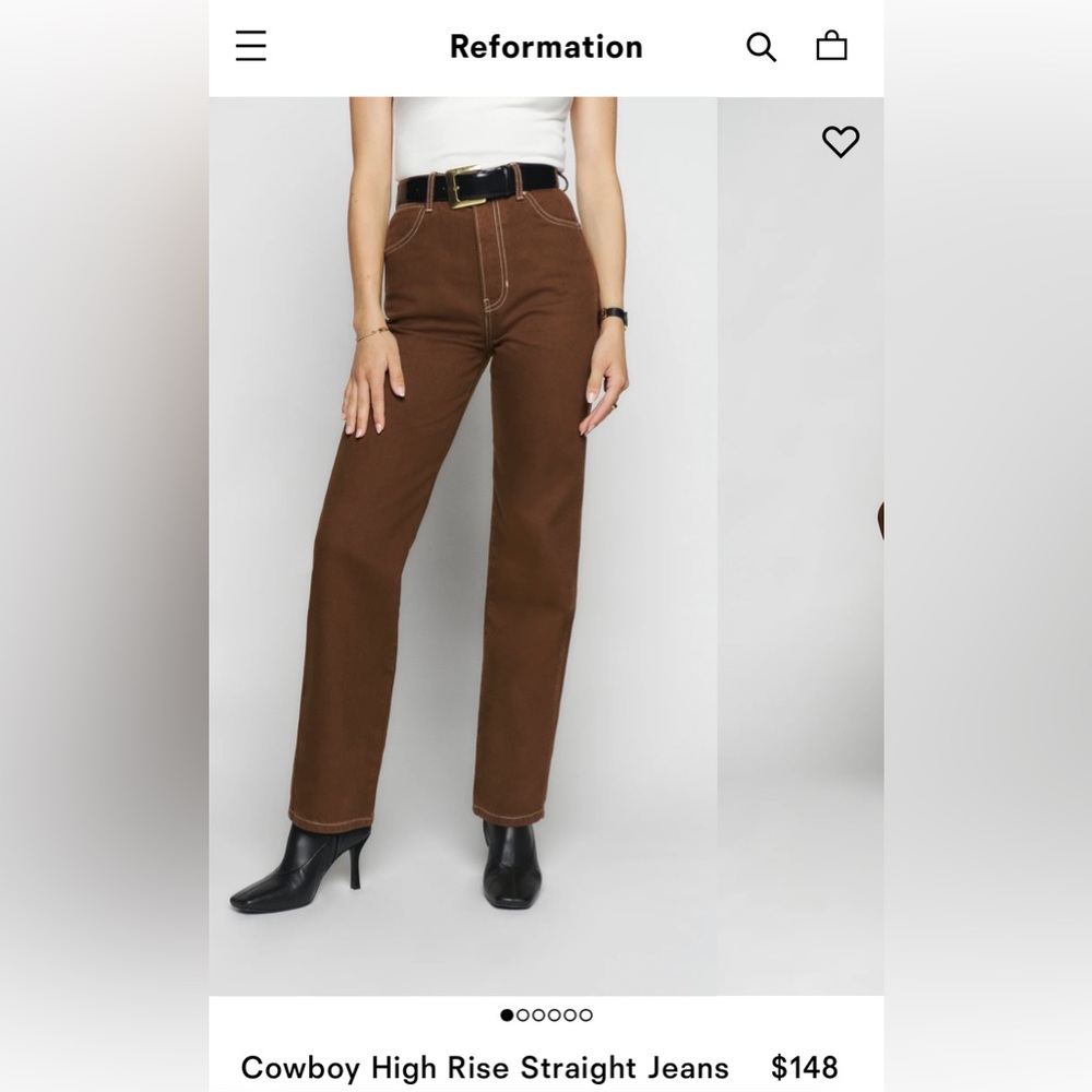 Reformation high rise cowboy jean